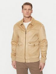 Guess Kurtka przejściowa M5RL01 WGU72 Beżowy Regular Fit. Brązowe kurtki męskie Guess, m, z aplikacjami, z syntetyku, bez kaptura. Za 569.99 zł.