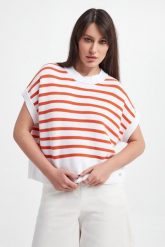 Sweter damski w paski JOOP!. Swetry nierozpinane damskie JOOP!, xs, bez wzorów, bez kołnierzyka, bez ramiączek. W wyprzedaży za 501.75 zł.