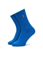Polo Ralph Lauren Skarpety długie 455846847005 Niebieski. Niebieskie skarpety męskie Polo Ralph Lauren, bez wzorów, z bawełny. Za 89.99 zł.