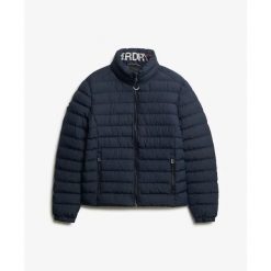 Kurtka puchowa Superdry Fuji Printed. Niebieskie kurtki męskie Superdry, m, bez wzorów, z puchu, eleganckie, bez kaptura. Za 513.25 zł.