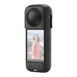 Obudowa silikonowa PULUZ Insta360 X4 (czarna). Czarne zegarki sportowe Puluz, bez wzorów. Za 16.00 zł.