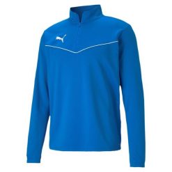 Bluza piłkarska męska Puma teamRISE 1 4 Zip Top. Białe bluzy męskie Puma, m, bez wzorów, sportowe, bez ramiączek, bez kaptura. Za 99.77 zł.