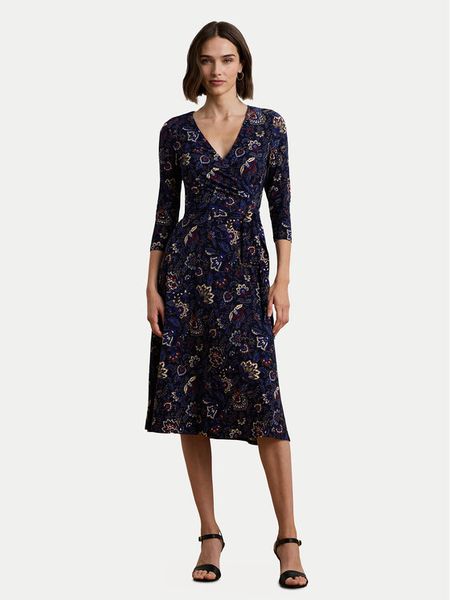 LAUREN RALPH LAUREN Sukienka codzienna 250957701001 Granatowy Slim Fit. Niebieskie sukienki damskie Lauren Ralph Lauren, na co dzień, bez wzorów, z syntetyku, bez kołnierzyka, bez ramiączek, proste. Za 589.99 zł.