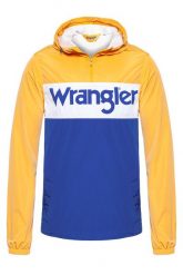 KURTKA WRANGLER PAUL POP-OVER AMBER YELLOW W4706V9UY 112128991. Żółte kurtki męskie Wrangler, m, bez wzorów, z kapturem. W wyprzedaży za 149.99 zł.