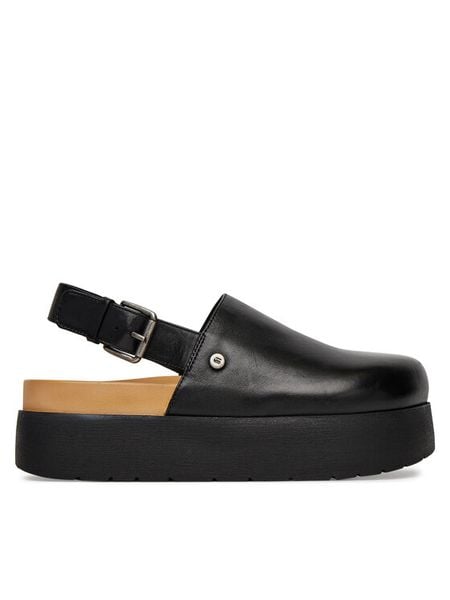 G-Star Raw Sandały FAIZA-118914 Czarny. Czarne sandały damskie G-Star Raw, bez wzorów, ze skóry, bez obcasa, na koturnie, bez zapięcia. Za 399.99 zł.