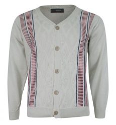 Kardigan, Beżowy w Paski Sweter Zapinany na Guziki, Elegancki -MAX SHELDON- Męski. Brązowe swetry męskie Max Sheldon, m, bez wzorów, z bawełny, casualowe, bez kołnierzyka, bez ramiączek. Za 195.00 zł.