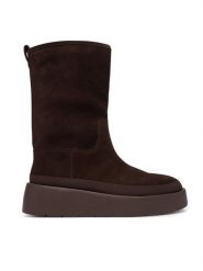 Calvin Klein Śniegowce Flatform Mid Boot Suede Wl HW0HW03181 Brązowy. Brązowe śniegowce damskie Calvin Klein, ze skóry, bez zapięcia. Za 749.99 zł.