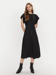 Calvin Klein Sukienka koktajlowa K20K207841 Czarny Regular Fit. Czarne sukienki damskie Calvin Klein, bez wzorów, z wiskozy, wizytowe, bez kołnierzyka, bez ramiączek. Za 499.99 zł.