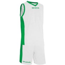 Givova Kit Power Interlock zestaw sportowy. Białe koszulki sportowe męskie Givova, bez wzorów, bez ramiączek, do koszykówki. Za 236.50 zł.