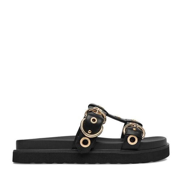Klapki MEXX. Czarne klapki damskie Mexx, bez wzorów, bez obcasa, bez zapięcia. Za 169.99 zł.