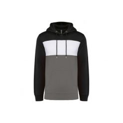 Bluza z kapturem Kariban. Białe bluzy damskie KARIBAN, xl, bez wzorów, z bawełny, bez ramiączek, z kapturem. Za 234.50 zł.