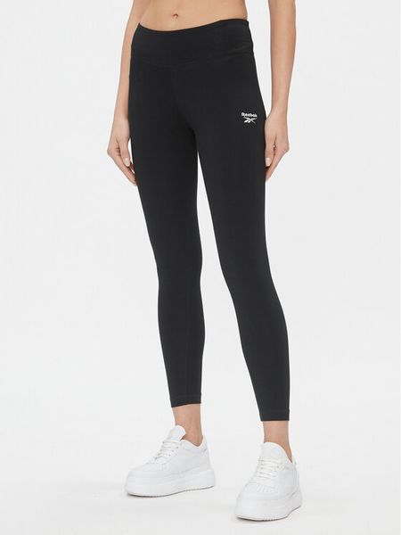 Reebok Legginsy IM4080 Czarny. Czarne legginsy damskie Reebok, s, bez wzorów, z bawełny, na fitness i siłownię. Za 99.99 zł.