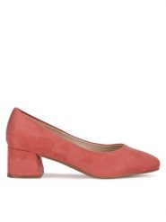 Clara Barson Czółenka LH2001-1 Czerwony. Czerwone czółenka damskie Clara Barson, bez wzorów, z materiału, bez obcasa, bez zapięcia. Za 79.99 zł.