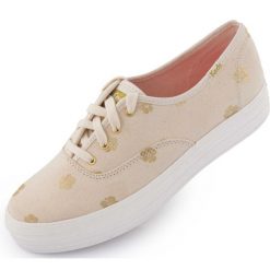 Keds WMS Triple Kick Hibiscus – damskie trampki złote, roz. 40. Żółte trampki i tenisówki damskie ZOLEO, bez wzorów, bez zapięcia. Za 230.99 zł.