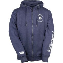 Bluza męska Fundango West Point z kapturem. Niebieskie bluzy męskie FUNDANGO, m, bez wzorów, z bawełny, casualowe, bez ramiączek, z kapturem. Za 239.90 zł.