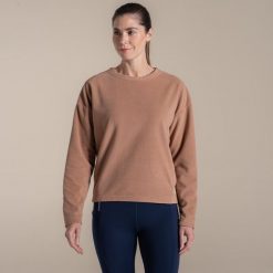 Sweter damski Craghoppers Miska. Brązowe swetry nierozpinane damskie Craghoppers, bez wzorów, z wełny, sportowe, bez kołnierzyka, bez ramiączek. Za 193.05 zł.