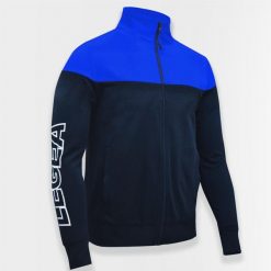 Kurtka sportowa Oversize z zamkiem ONTARIO czarna-niebieska. Niebieskie kurtki sportowe męskie Legea, xl, bez wzorów, z materiału, do biegania. Za 88.00 zł.