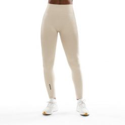 Damskie bezszwowe legginsy sportowe Fitness Siroko Fearless. Brązowe legginsy damskie SIROKO, s, bez wzorów, z materiału, na fitness i siłownię. W wyprzedaży za 109.95 zł.