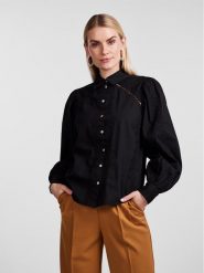 YAS Koszula 26027480 Czarny Regular Fit. Czarne koszule damskie YAS, xs, bez wzorów, z bawełny, bez kołnierzyka, bez ramiączek. Za 209.99 zł.