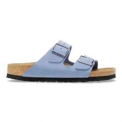 BIRKENSTOCK Arizona SFB LEOI Elemental Blue Klapki damskie. Niebieskie klapki damskie Birkenstock, na lato, bez wzorów, z nubiku, klasyczne, z otwartym noskiem, bez obcasa, bez zapięcia. Za 489.99 zł.