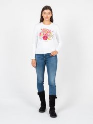 Rebel Queen By Liu Jo Bluzka | YA2121 J0002 | Kobieta | Biały. Białe bluzki damskie Liu Jo, xs, bez wzorów, z bawełny, klasyczne, bez kołnierzyka, bez ramiączek. W wyprzedaży za 249.00 zł.