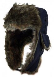 Zimowa Czapka z Futerkiem i Nausznikami – Granatowa, Pako Jeans. Niebieskie czapki męskie Pako Jeans, na zimę, bez wzorów, z jeansu. Za 49.00 zł.