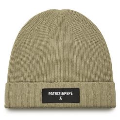 Czapka Patrizia Pepe. Szare czapki damskie Patrizia Pepe, na zimę, bez wzorów. Za 399.99 zł.