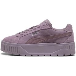 Buty sportowe Puma Karmen Ii. Fioletowe obuwie sportowe damskie Puma, bez wzorów, z zamszu, bez zapięcia. Za 329.99 zł.