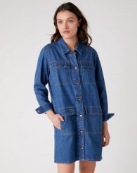 SUKIENKA WRANGLER UTILITY DRESS WANDERER W29Y-5E-14I 112128599. Sukienki damskie Wrangler, s, bez wzorów, bez kołnierzyka, bez ramiączek. Za 269.99 zł.