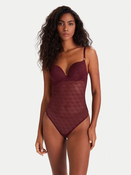 Guess Body 171027 Czerwony. Czerwone body Guess, z aplikacjami, z syntetyku. Za 319.99 zł.