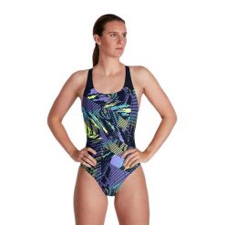 Strój Kąpielowy Speedo Powerback – Granatowo-żółty – Rozmiar 28. Czarne stroje kąpielowe damskie Speedo, bez wzorów. Za 1,075.33 zł.