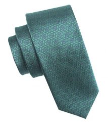 Elegancki i Modny Męski Krawat - Angelo di Monti - Butelkowa Zieleń, Wzór Geometryczny. Zielone krawaty i muchy Angelo di Monti, bez wzorów, z tkaniny, eleganckie. Za 45.00 zł.