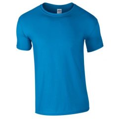 Koszulka Softstyle Dla Dorosłych Unisex. Niebieskie bluzki damskie GILDAN, m, bez wzorów, sportowe, bez kołnierzyka, bez ramiączek. Za 28.99 zł.