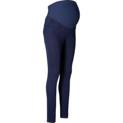 Jegginsy ciążowe ocieplane. Czarne jeansy damskie bonprix, bez wzorów, z bawełny, moda ciążowa. Za 147.99 zł.