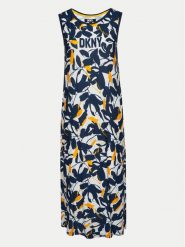 DKNY Koszula nocna YI60014 Granatowy Regular Fit. Niebieskie koszule nocne damskie DKNY, bez wzorów, z wiskozy, bez ramiączek. Za 209.99 zł.