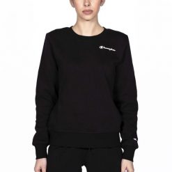 Bluza Champion Z Crewneck Czarna Damskie. Czarne bluzy damskie Champion, s, bez wzorów, casualowe, bez ramiączek, bez kaptura. Za 99.77 zł.