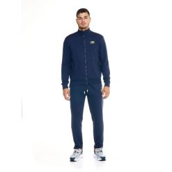 Welcome Back Męski dres ze stójką i zamkiem błyskawicznym na całej długości. Niebieskie komplety dresowe męskie LEONE 1947 APPAREL, l, bez wzorów, z dresówki. W wyprzedaży za 273.05 zł.