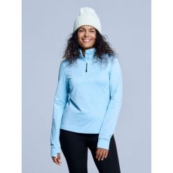 Bluza narciarska - Damskie - Arctic 2.0 - Ice Blue. Niebieskie bluzy damskie POEDERBAAS, m, bez wzorów, z elastanu, sportowe, bez ramiączek, bez kaptura. W wyprzedaży za 177.72 zł.