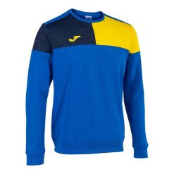 Bluza Joma Crew V. Niebieskie bluzy męskie Joma, m, bez wzorów, prążkowane, sportowe, bez ramiączek, bez kaptura. Za 151.50 zł.