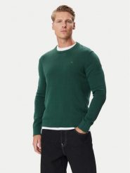 Tommy Jeans Sweter DM0DM21787 Zielony ciemny Regular Fit. Zielone swetry męskie Tommy Jeans, m, bez wzorów, z bawełny, bez kołnierzyka, bez ramiączek. Za 369.99 zł.