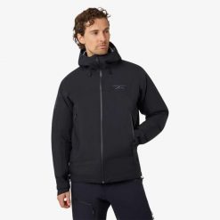 Kurtka shell hiking męska Swedemount Himalaya Shell Jacket II wodoodporny. Czarne kurtki męskie SWEDEMOUNT, m, bez wzorów, bez kaptura. Za 899.99 zł.