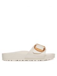 Birkenstock Klapki Madrid Big Buckle Eva 1029633 Écru. Klapki damskie Birkenstock, bez wzorów, z syntetyku, bez obcasa, bez zapięcia. Za 249.99 zł.