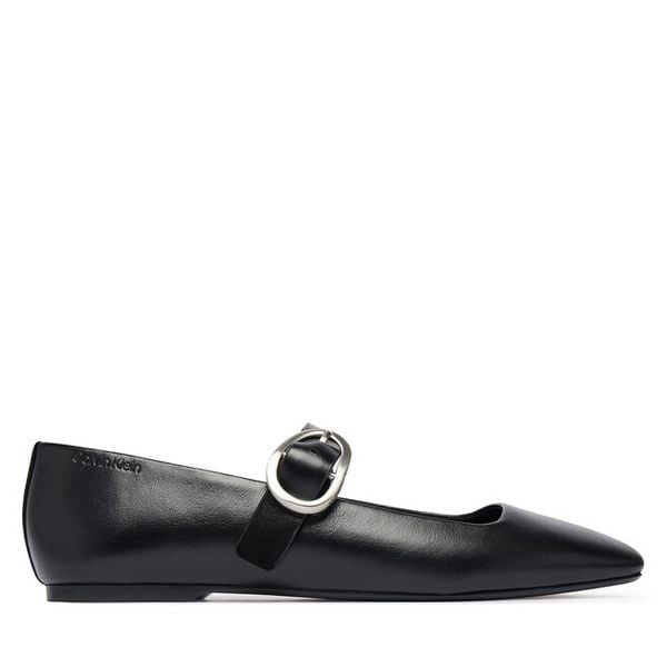 Baleriny Calvin Klein. Czarne balerinki damskie Calvin Klein, bez wzorów, bez obcasa, bez zapięcia. Za 489.99 zł.