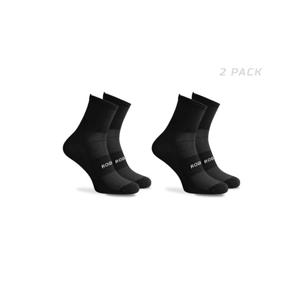 Skarpetki rowerowe Rogelli Essential 2-pak. Białe skarpetki damskie Rogelli, bez wzorów, z materiału. Za 59.00 zł.