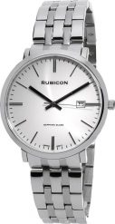 Zegarek Rubicon Zegarek męski Rubicon RBN188 srebrny. Szare zegarki męskie Rubicon, bez wzorów, srebrne. Za 306.00 zł.