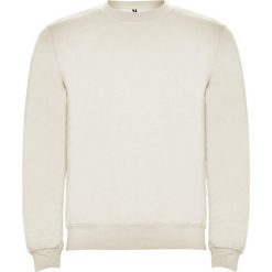 Bluza Unisex Dla Dorosłych Clasica Z Okrągłym Dekoltem. Białe bluzy męskie ROLY, m, bez wzorów, bez ramiączek, bez kaptura. Za 73.99 zł.