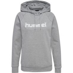 Bluza damska z kapturem Hummel go logo. Szare bluzy damskie Hummel, xs, bez wzorów, eleganckie, bez ramiączek, z kapturem. Za 211.50 zł.