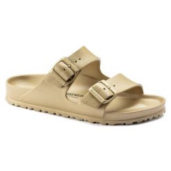 Birkenstock Arizona Essentials EVA Klapki damskie. Żółte klapki damskie Birkenstock, na lato, bez wzorów, glamour, bez obcasa, bez zapięcia. Za 169.99 zł.