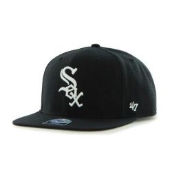 Czapka z daszkiem do baseballu '47 Mlb Chicago White Sox Captain czarna. Czarne czapki damskie 47 Brand, bez wzorów. Za 179.00 zł.
