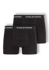 Bawełniane bokserki męskie, dwupak, U-BOXER. Czarne bokserki męskie Volcano, bez wzorów, z bawełny. Za 69.99 zł.